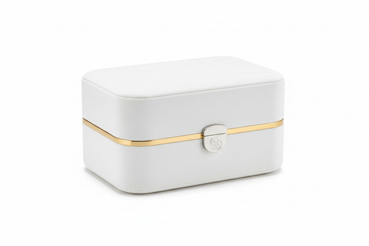 קופסת תכשיטים יוקרתית בצבע לבן