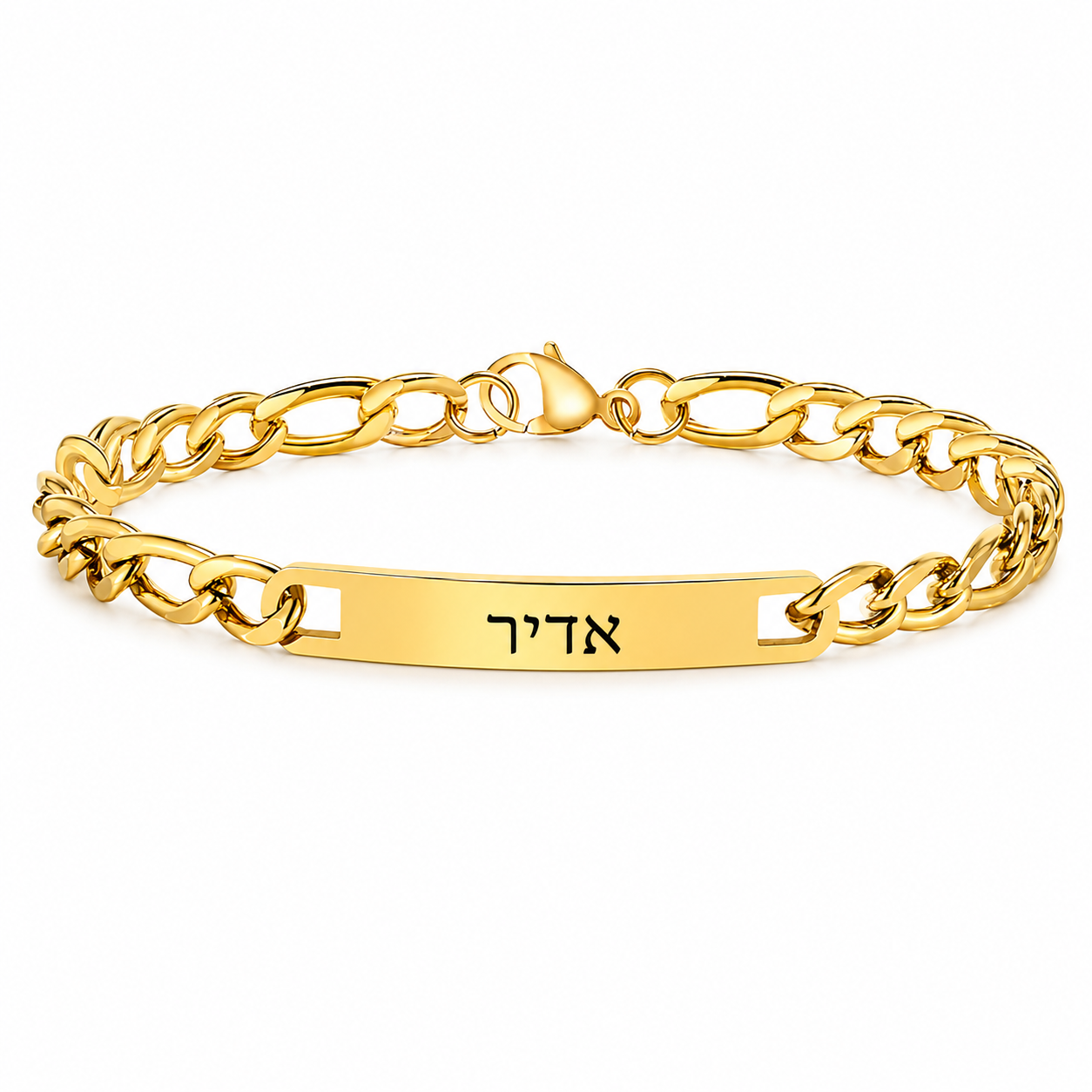 צמיד גורמט עם חריטה אישית לגבר
